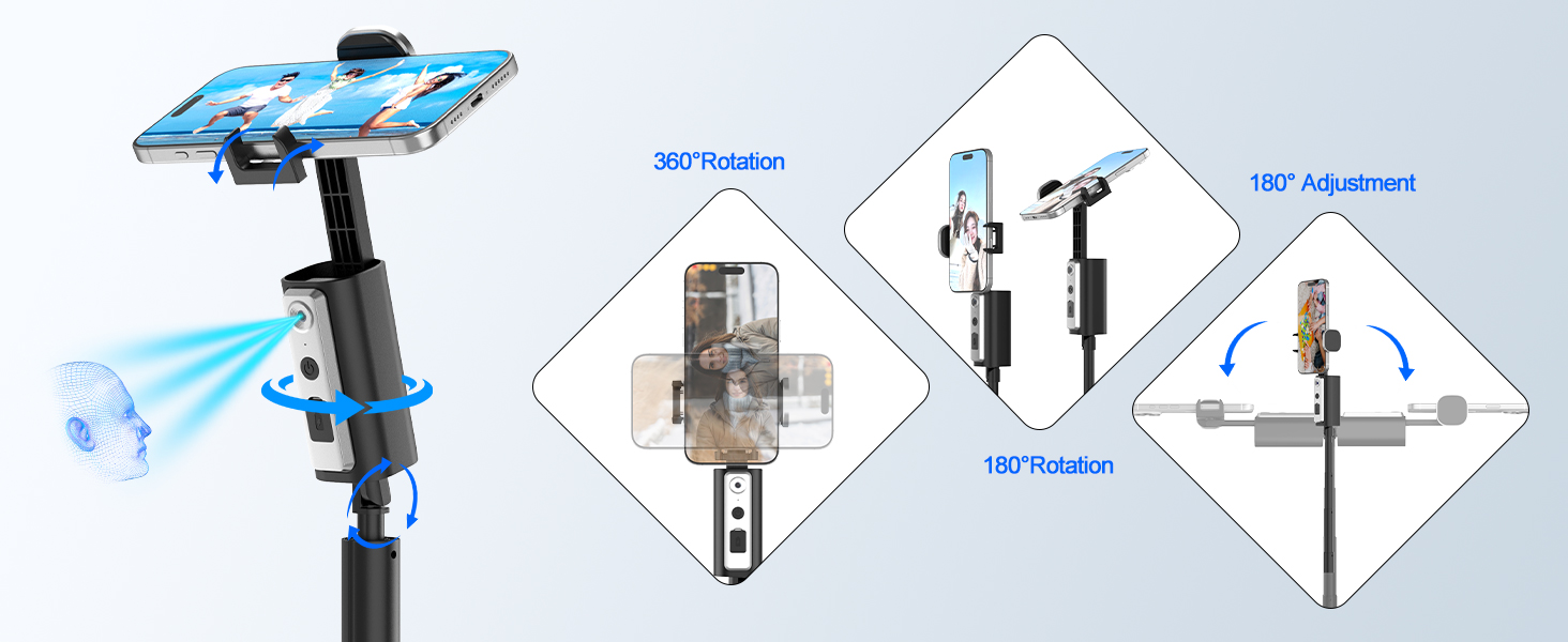 For versatile photography: our phone stand works at any angle—top-down, front, or self-portrait.