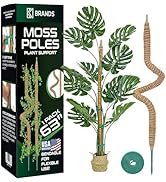 63'' Bendable Moss Pole Monstera Plant Support for Large Climbing Indoor Plants - Stakes for Pott...