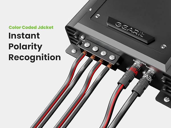 speaker wire with color coded