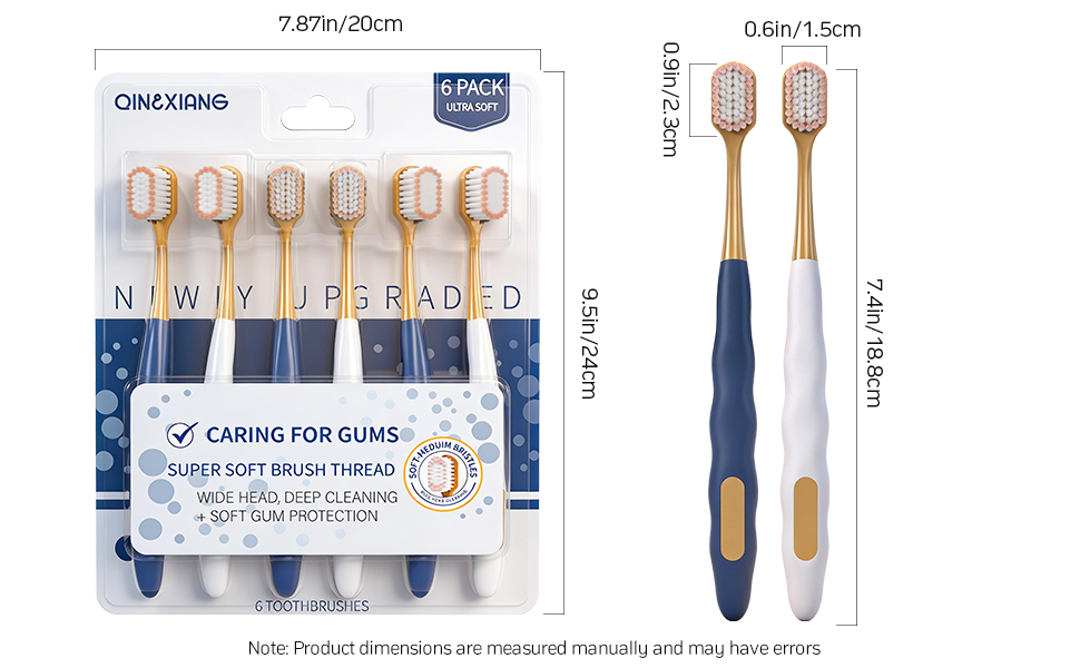 wide head toothbrush soft