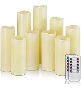 Homemory Flameless Candles Battery Operated LED Pillar Candles, Fake Candles, Electric Candles, R...
