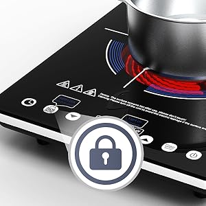 electric cooktop safty lock