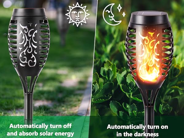 solar flame torch lights