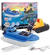 Discovery Kids #MINDBLOWN Solar Land and Sea Vehicles, Kid’s DIY STEM 26-Piece You-Build-It Exper...