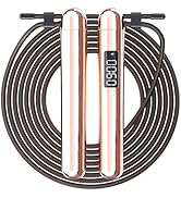 ACHDOFITS Smart Jump Rope | Accurate Calorie Tracking &amp; 4 Training Modes | Adjustable Steel Wire ...