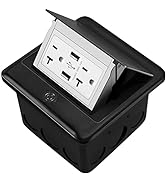 Vagueior Pop-Up Floor Box Kit, 4.8A USB Outlet, 20A Tamper-Resistant Receptacle Outlet, Corrosive...