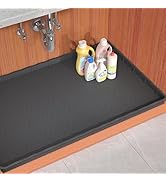 Sevenblue Waterproof Under Sink Mat, 32" × 22" Under Sink Liner and Protector for Bottom of Kitch...