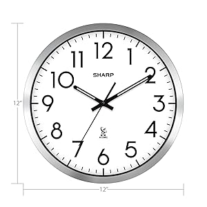 sharp atomic clock wall clock battery operated clock
