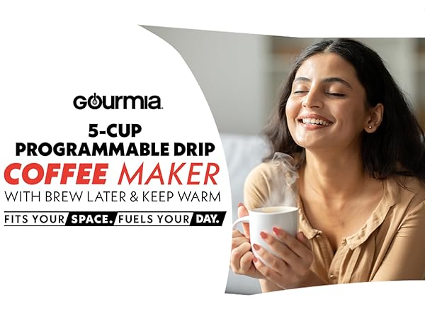 gourmi programmable drop coffee brew later keep warm enjoying coffee