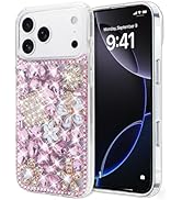 Losin Compatible with iPhone 17 Pro Max Bling Case for Women Girls Cute Luxury 3D Glitter Diamond...