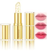 MooGlamor Color Changing Lipstick Gold Foil Clear Lipsticks with Transferproof and Retractable Pi...