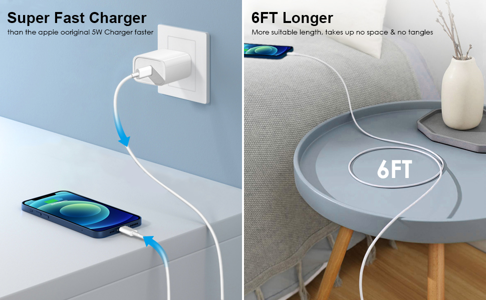 6FT usb c to lightning cable