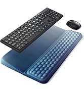 Wrist Rest with Keyboard Stand, Ergonomic Keyboard Riser Holder with Memory Foam Wrist Support Pa...