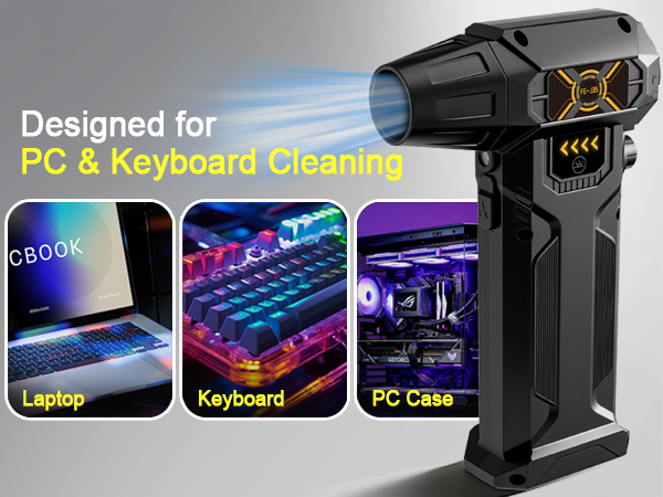 Deparee J35 Air Duster for wide PC cleaning – ideal for keyboard, PC fans, and game controllers.