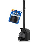 Toilet Plunger with Holder, Plunger with Holder for Toilet, Plungers for Bathroom with Holder, To...