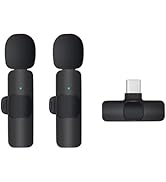 HUACAM Rechargeable Type-c Wireless lavalier Microphone, Plug and Play lavalier Mini Microphone. ...