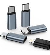 4 Pack Lightning to USB C Adapter for iPhone 16e/16 Pro/16 Pro Max/16 Plus/16/15,USB Type C to Li...