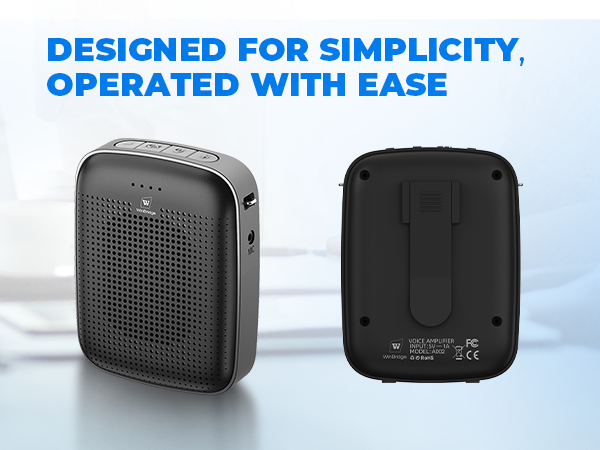 voice amplifier with belt clip