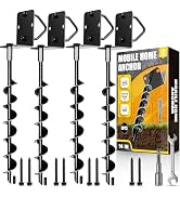 [UPGRADED] 14” Full Spiral Blade Mobile Home Anchor, 4 Pack Ground Anchor Screw in with L-shaped ...