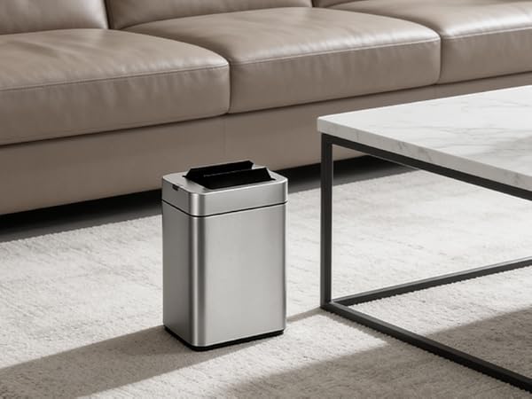 automatic bathroom trash can