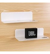 OAPRIRE White Floating Shelves Wall Mounted Set of 2 - Easily Expand Wall Space - Acrylic Hanging...