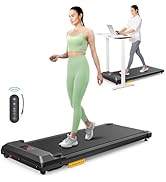 UREVO Walking Pad, Under Desk Treadmill, Portable Treadmills for Home, Office Walking Pad with Re...