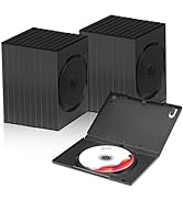 T WaveTree Premium DVD Cases,Standard Black Single Disc DVD Storage Cases, DVD Album Case with Ou...
