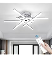 CANEOE Modern Led Ceiling Light,50W Sputnik LED Dimmable Ceiling Light Fixture with Remote Contro...