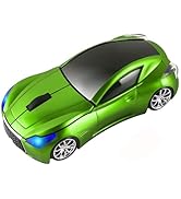 CHUYI Cool Car Shaped Wireless Mouse 1600DPI Portable Small Cordless Mice with USB Receiver for T...