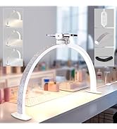 Lavinda Pro Nail Desk Lamp for Nail Techs - 3000-6000K Adjustable Half Moon Light with Phone Hold...