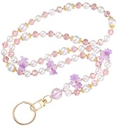 Ornaland Teacher Lanyard Beaded Lanyards for id Badges for Women Nurse Student Office Leisure or ...