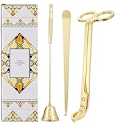 Lucklybestseller 3 in 1 Candle Accessory Set,Large Candle Wick Trimmer Snuffer Extinguisher Dippe...