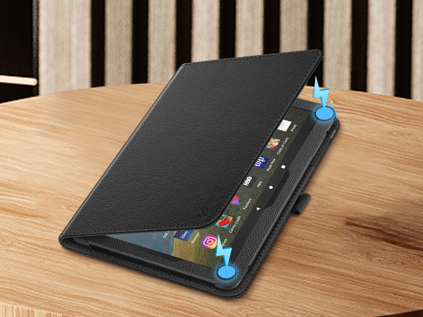 Kindle Fire HD 8 case cover 2022 sleeve bag flip folding magnetic Rotatable Kickstand Shockproof