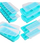 Kitsiliceo Silicone Freezer Molds Gift Set, Aqua | 2 Tbsp, 1/2 Cup, 1 Cup and 2 Cup Silicone Mold...
