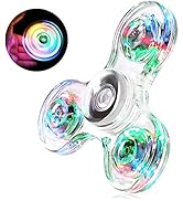 SCIONE LED Fidget Spinners, Light up Sensory Fidget Toys for Kids, Glow in The Dark Toys-ADHD Anx...