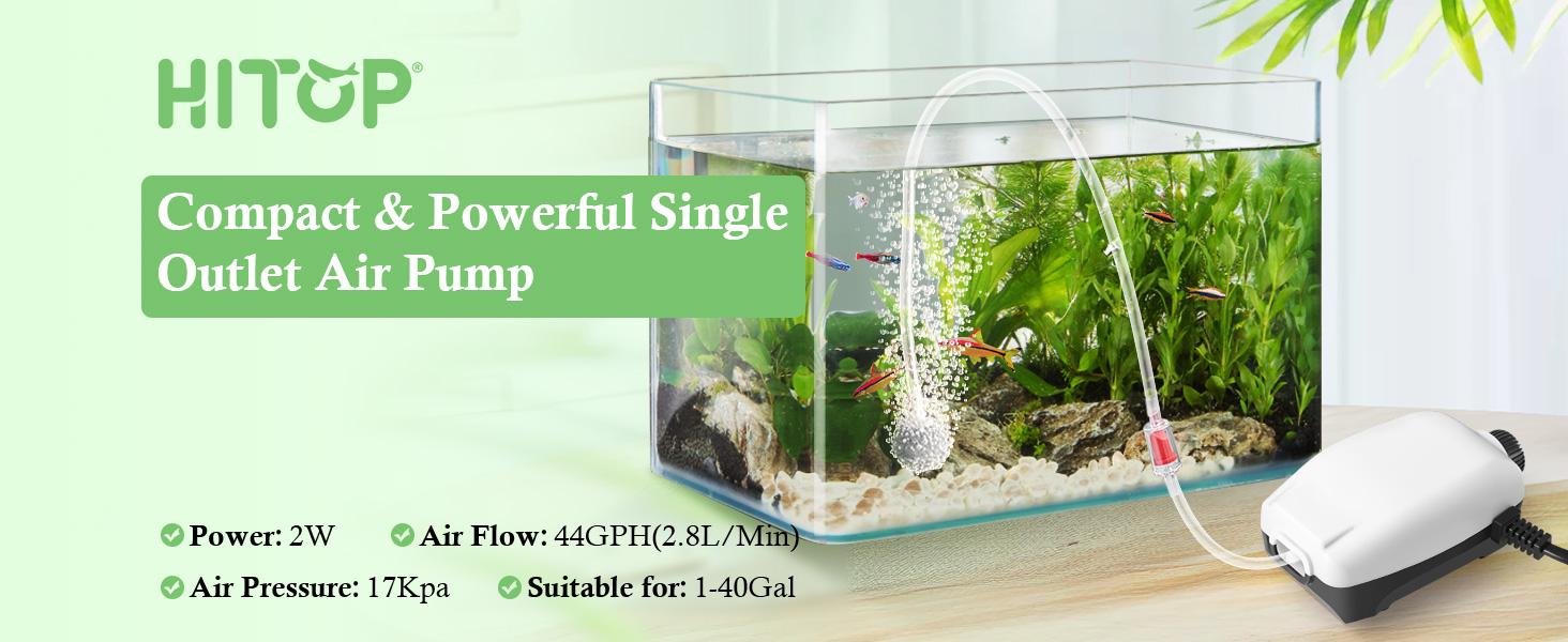 single outlet aquarium air pump