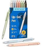 Writech Gel Pens Fine Point: 0.5mm No Smear &amp; Smudge Black Ink Pen Click for Journaling Sketching...
