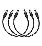 GGIPOWY 5.5mm x 2.5mm 12V DC Power Cable 3-Pack,DC5525 Male to Male Extension Cable 18AWG for CCT...