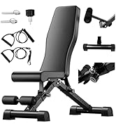 FURFAST 1000LB Adjustable Weight Bench, 8 Backrests Full Body Workout Benches for Home Gym, Folda...