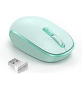 TECKNET Wireless Mouse, 2.4G Quiet Computer Mouse with USB Receiver, 4 Buttons Portable Cordless ...