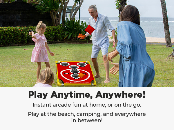 The bean toss game is the top game for outdoors among corn hole games and outdoor games for kids.