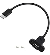 YINGAYOU USB Type C 3.2 Panel Mount Extension Cable 4k@60Hz USB C Female to Male Extension Cable ...