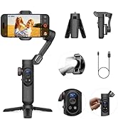 AOCHUAN Gimbal Stabilizer for Smartphone, Gimbal w/Wireless Charging iPhone Gimbal for iPhone 15 ...