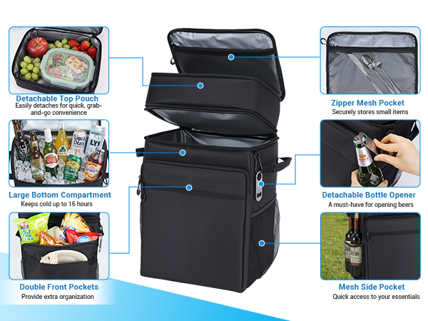 Cooler with Wheels and Handle 80 Cans 50L Rolling Cooler