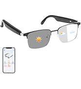 AI Translation Glasses Powered by Chat GPT, Bluetooth 5.3 Smart Glasses for Women Men, Photochrom...