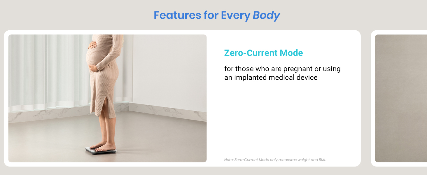 zero-current mode for those who are pregnant or using an implanted medical device