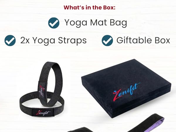items included with the puchase of yoga mat carrier for women