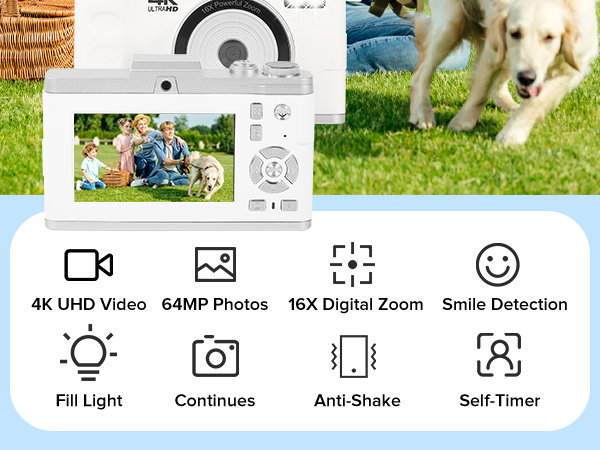 Digital Camera,Autofocus 4K Vlogging Camera