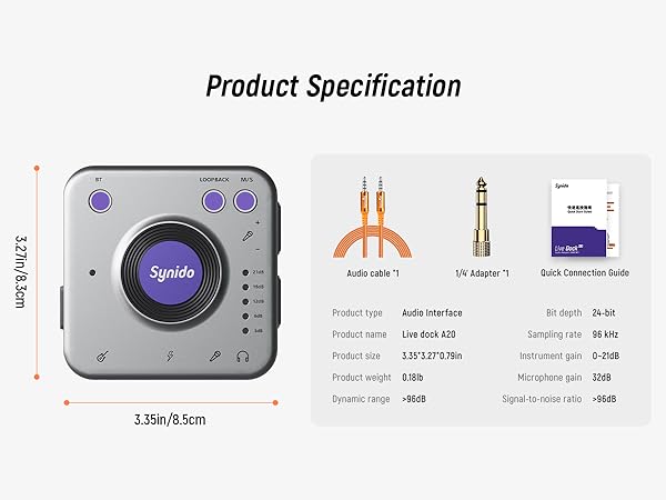 Portable recording audio interface