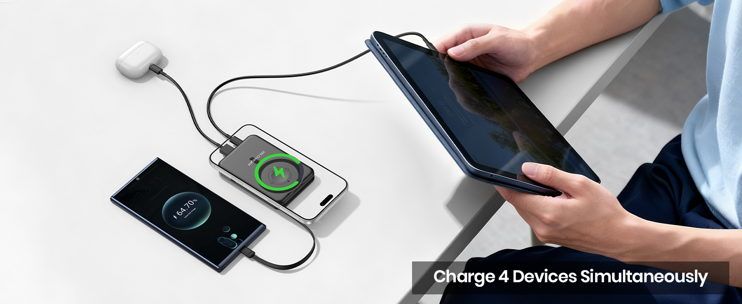 4-devices charging at once